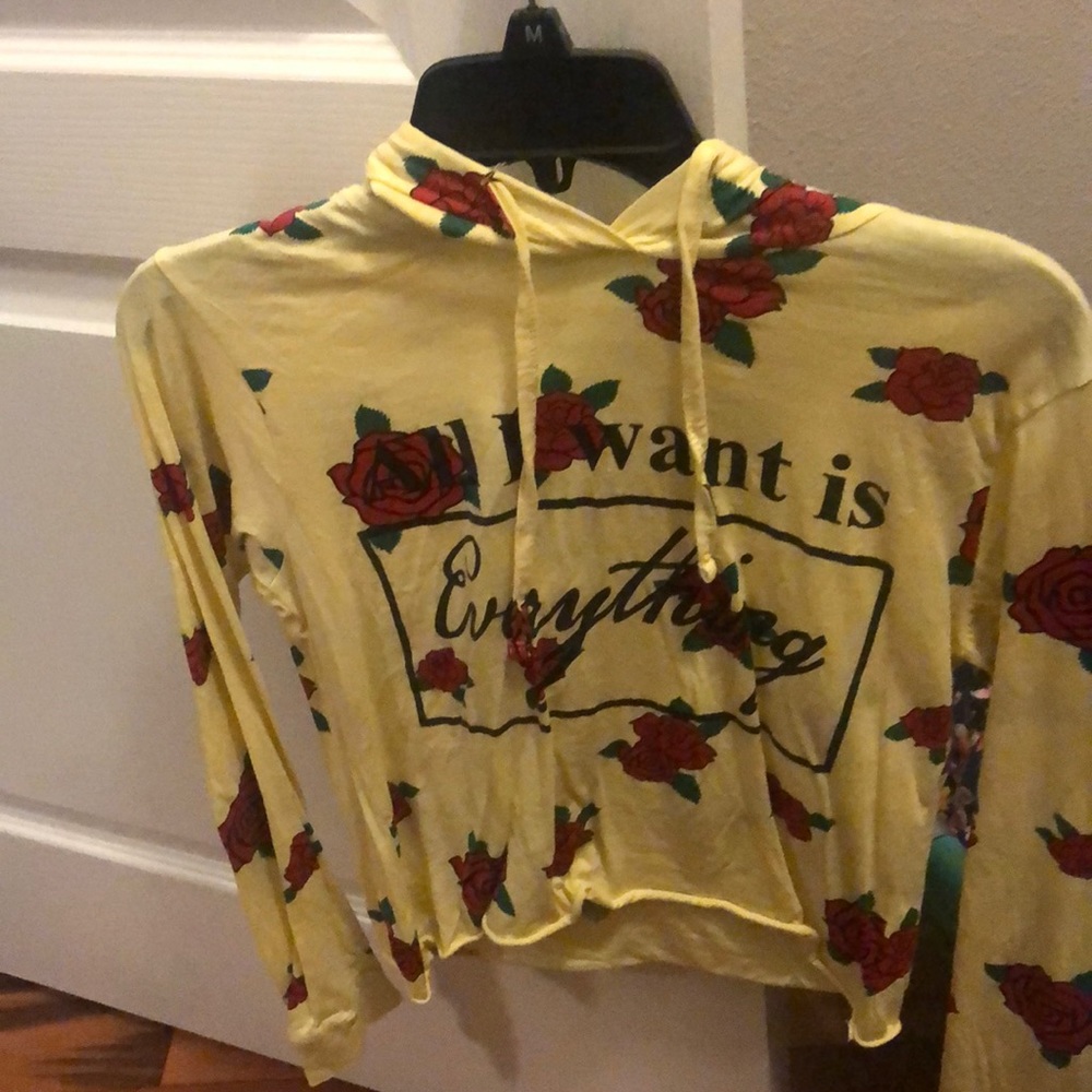 A crop top hoodie